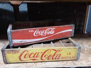 lot 15 image: 2-Wood Coca Cola Crates