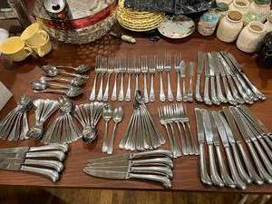 lot 110 image: Large Lot Kitchen Flatware Set