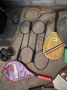 lot 139 image: WHAT A RACKET Heres some very old and some not so old Rackets
