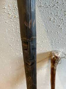 lot 174 image: VINTAGE PRIMITIVE WALKING STICKS CANES