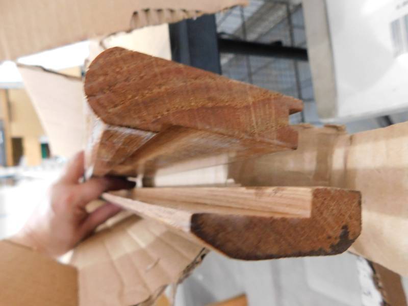 lot 122 image: Adelle 0.75 in. Thick x 2.78 in. Wide x 78 in. Length High Gloss Hardwood Stair Nose