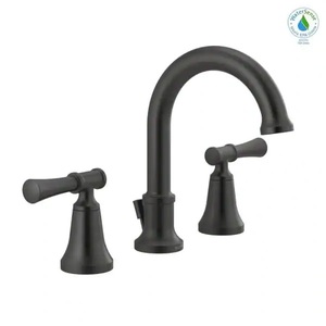 lot 158 image: Delta Chamberlain 8 in. Widespread 2-Handle Bathroom Faucet in Matte Black