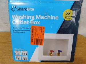 lot 140 image: SharkBite 12 in. Push-to-Connect x 34 in. MHT Brass Washing Machine Outlet Box