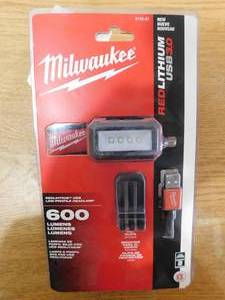 lot 164 image: Milwaukee 600 Lumens LED REDLITHIUM USB Low-Profile Hard Hat Headlamp