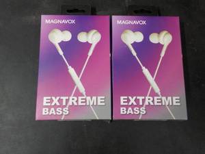 2 Magnavox Extreme Bass Ear Buds wi...
