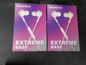 2 Magnavox Extreme Bass Ear Buds wi...