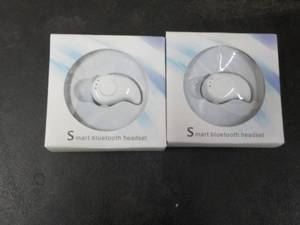 2 White Smart Bluetooth Headsets...