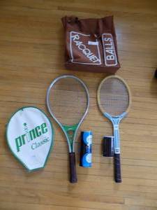 lot 77 image: Tennis Rackets With Bag & Balls