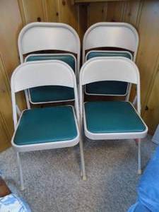 lot 121 image: 4 Card Table Chairs