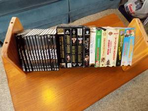 lot 125 image: Wooden Rack With Movies