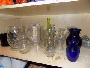 lot 146 image: Large Lot of Glass Vases