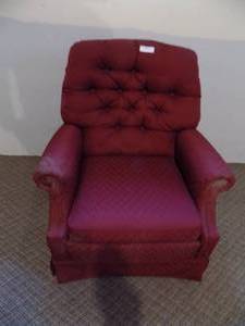 lot 151 image: Red Swivel Chair That Rocks