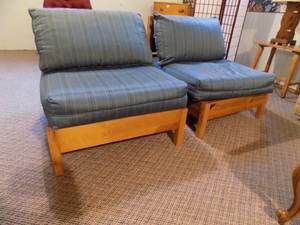 lot 156 image: 2 Vintage Wooden Chairs (Founders)