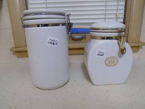 lot 222 image: Ceramic Containers (2 Count)