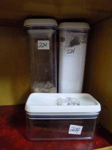 lot 224 image: 3 Plastic Containers
