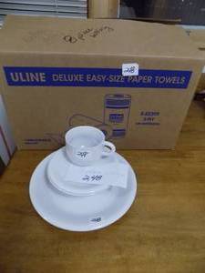 lot 248 image: Lot of White Dishes 8 Place Settings