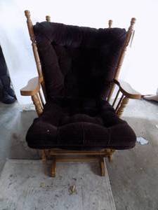 lot 318 image: Wooden Gliding Rocker