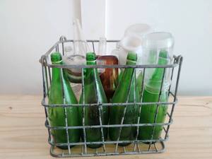 lot 198 image: Collection Of Vintage Bottles And Crate