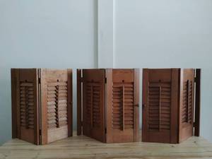 lot 136 image: Three Vintage Bifold Shutters