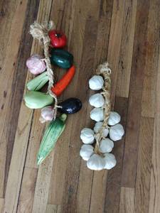 lot 197 image: Ceramic Vegetable Hangings