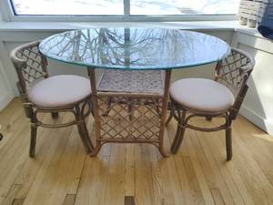 lot 15 image: Vintage Bamboo Bistro Set