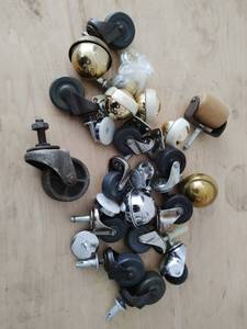 lot 122 image: Collection of Vintage Wheels and Casters