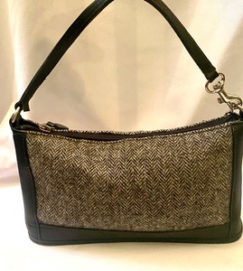 Petite Leather and Tweed Coach Handbag