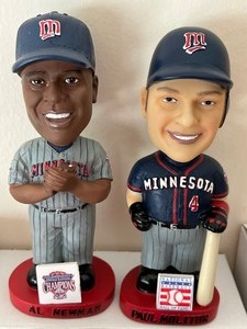 Twins Bobbleheads Joe Mauer, Al Newman,, Shannon Stewart & Paul Molitor