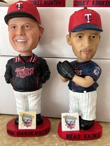 Four Minnesota Twins Bobbleheads Core Koske, Torii Hunter, Ron Gardenhire & Brad Radke