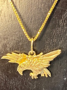 14k Gold Eagle Pendant Necklace