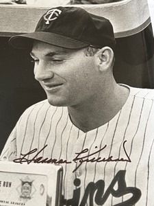 Signed Harmon Killebrew Black & White Photograph