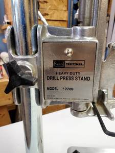 lot 31 image: Craftsman Heavy Duty Drill Press Stand for a Hand Held Drill