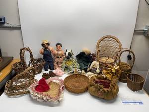 Assorted Home and Wicker Decor