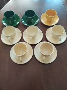Fiesta Teacups and Saucers