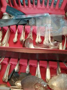 Collection of Silverware and Napkin Rings
