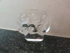 Vintage Iittala Glass Paperweight
