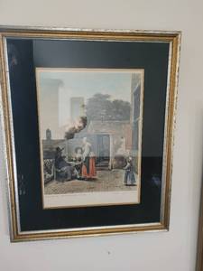 Framed Dutch Courtyard Print