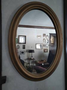 Antique Mirror with Gold Tone Frame