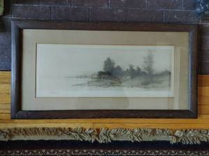 Large Framed Vintage Autumn Idyl Print