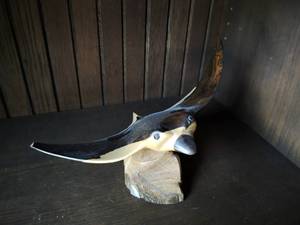Hard carved Wood Stingray