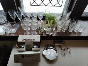 Collection of Crystal, Glassware, & Entertaining Items