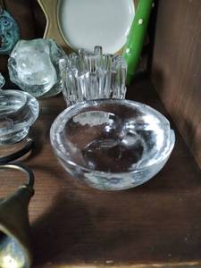Collection of Crystal, Glass, & Candle Dcor Including Several Vintage Items