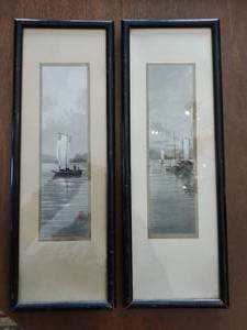 Pair of Asian Style Framed Wall Art