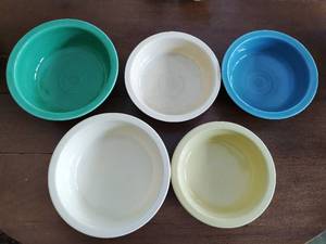 Five Large Fiesta Bowls
