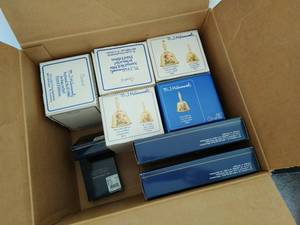 lot 130 image: 4 Small Hummel Tea Sets by Reutter Porzellian and 5 Hummel Bells by Goebel