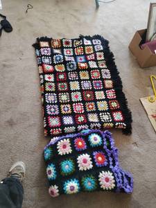 lot 200 image: Two Crocheted Blankets