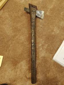 lot 239 image: Wood Handle Tribal Axe