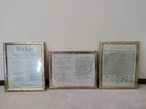lot 308 image: Set of Three Historical Document Prints
