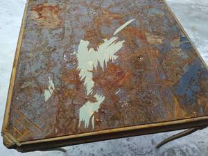 lot 502 image: vintage Metal Folding Card Table