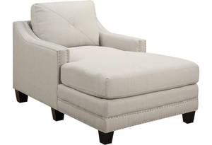 lot 406 image: Three Posts Lugent Chaise Lounge Model SEHO8366, (Needs Upholstery Cleaning)Overall 37 H x 39 W x 60 L
